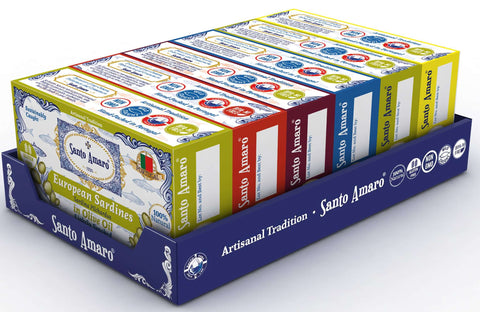 Santo Amaro Canned Sardines Variety Pack Portuguese Sardines 6 Flavors Best Canned Sardines Wild Caught Sustainable Portugal