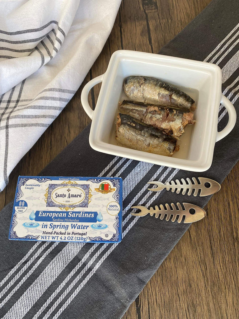 Santo Amaro Canned Sardines in Water Portuguese Sardines Spring Water Best Canned Sardines Wild Caught Sustainable Portugal