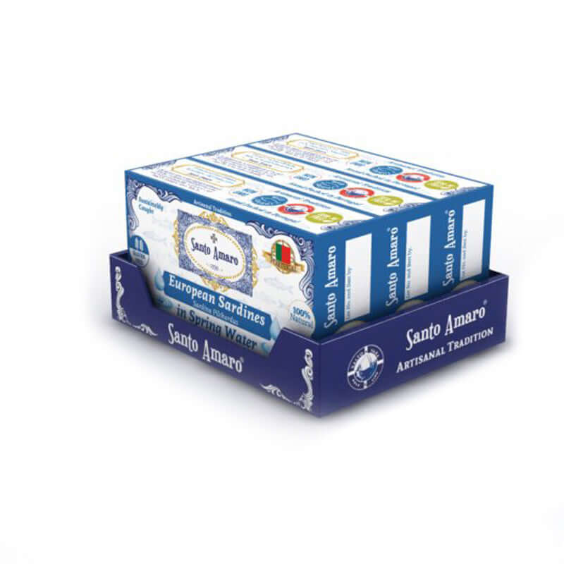 Santo Amaro Canned Sardines in Water Portuguese Sardines Spring Water Best Canned Sardines Wild Caught Sustainable Portugal