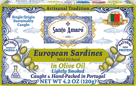 Wild Sardines in Virgin Olive Oil Lightly Smoked - Europe Style! from PORTUGAL