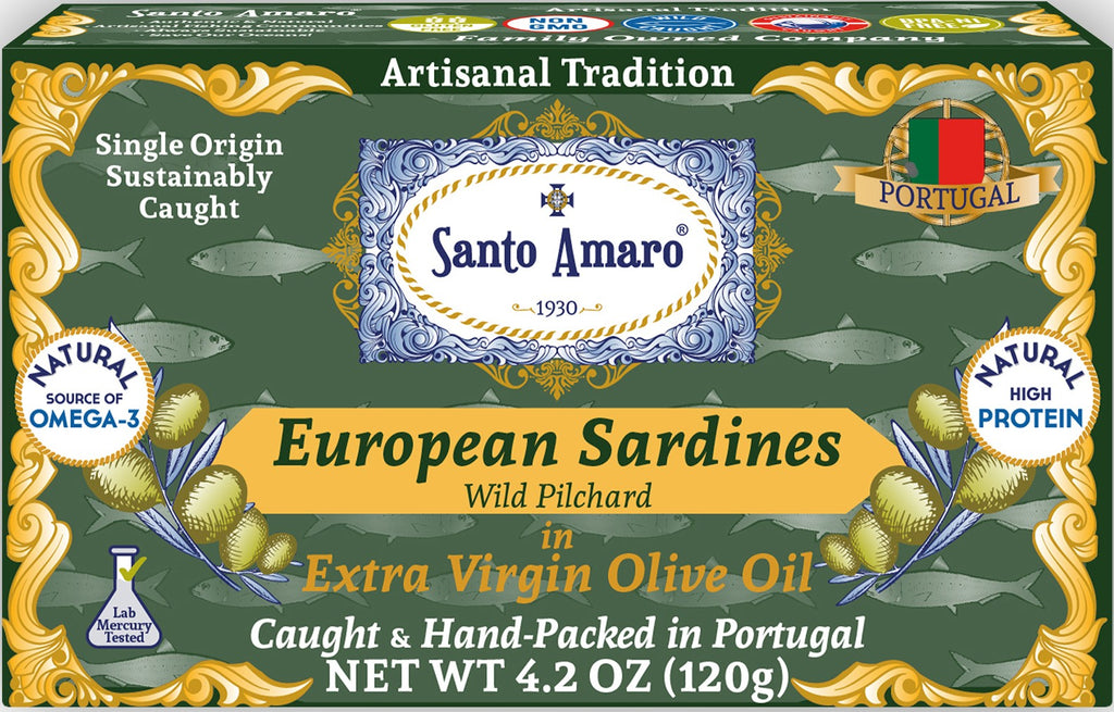 Wild Sardines in Extra Virgin Olive Oil (EVOO) - Luso Style! from PORTUGAL