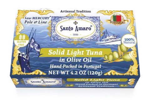 Gourmet Artisanal Pole & Line Wild Caught Tuna Fillets in Virgin Olive Oil, Europe-Style Canned Tuna, Hand-Packed Fresh in Portugal