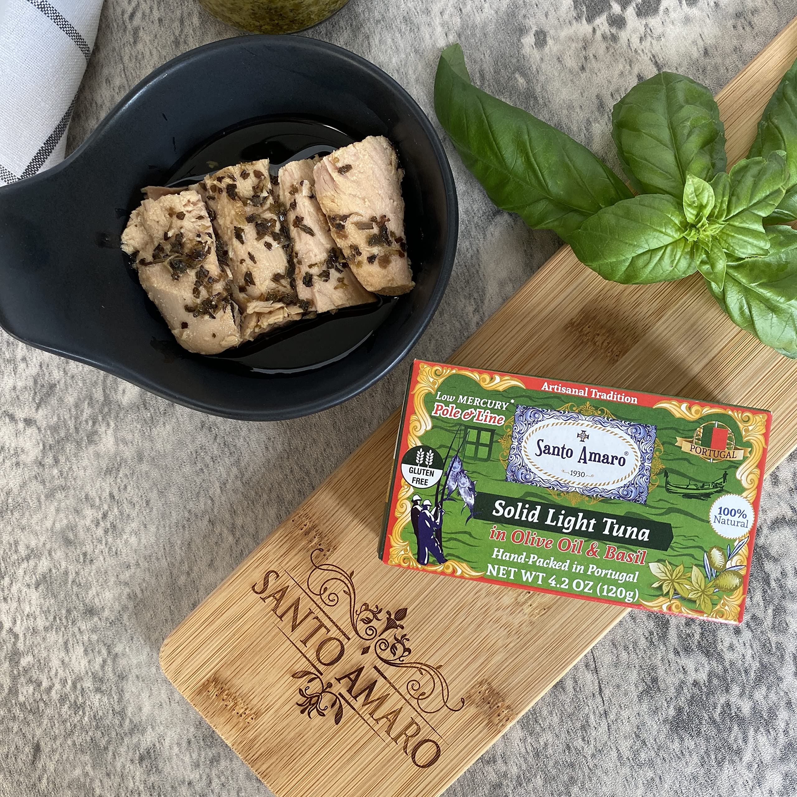 Canned Tuna Fillets in Pure Olive Oil Basil – PORTUGAL
