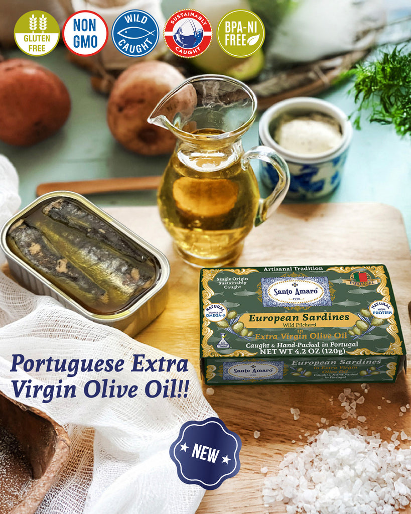 Wild Sardines in Extra Virgin Olive Oil (EVOO) - Luso Style! from PORTUGAL