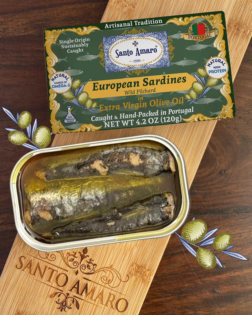 Wild Sardines in Extra Virgin Olive Oil (EVOO) - Luso Style! from PORTUGAL