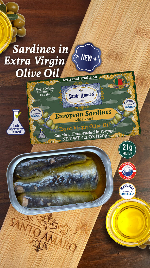 Wild Sardines in Extra Virgin Olive Oil (EVOO) - Luso Style! from PORTUGAL