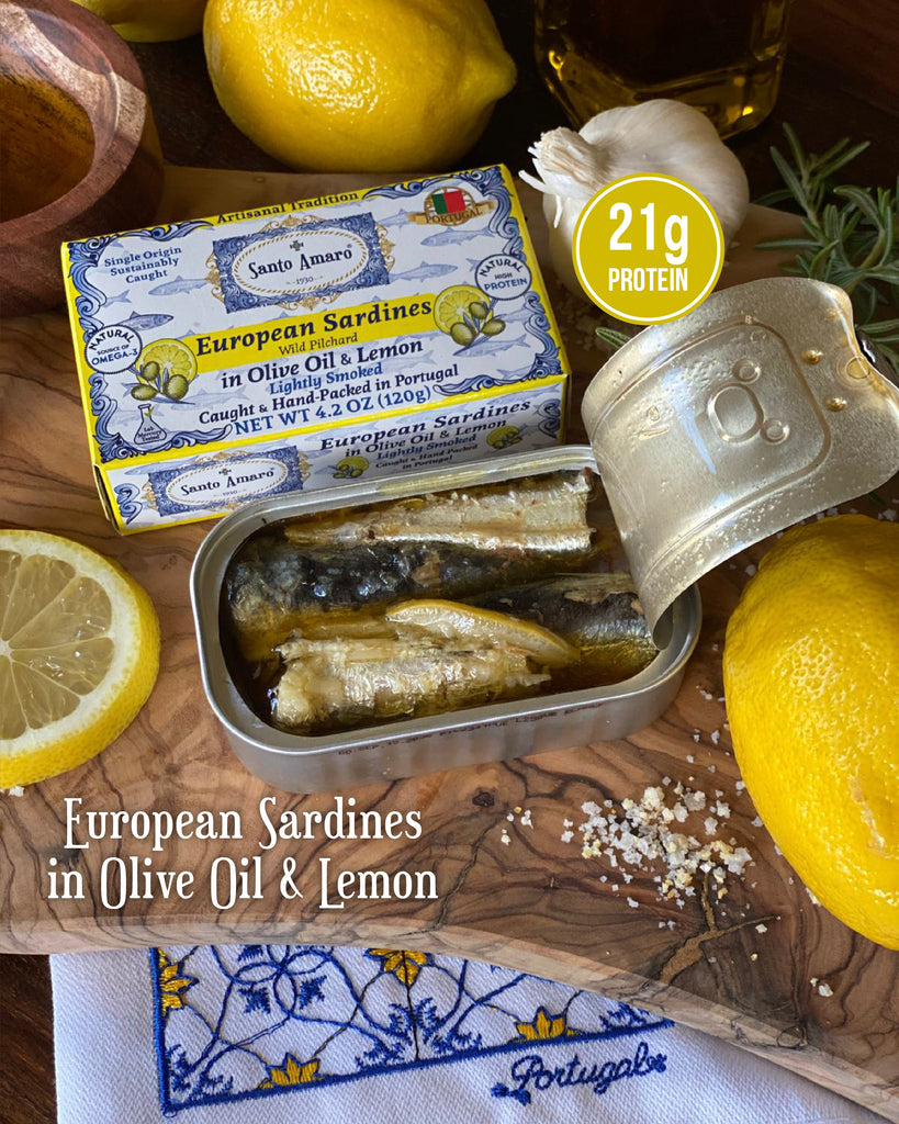 Wild Sardines in Virgin Olive Oil and Lisbon Lemon Lightly Smoked - Zesty Lemon! from PORTUGAL