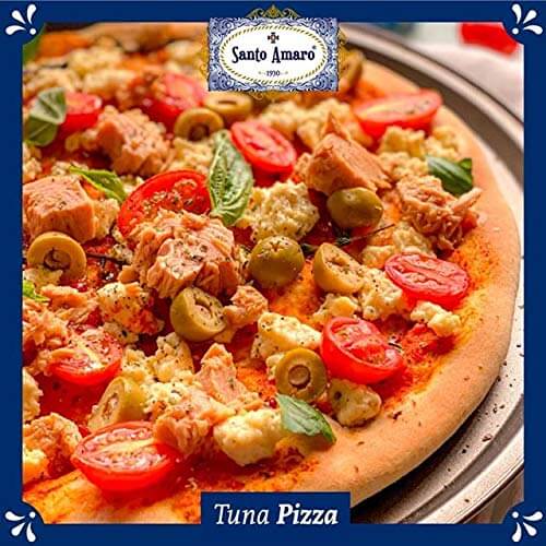 Tuna Pizza Santo Amaro Pole and Line Tuna Fillets in Olive Oil World's Best Canned Tuna from Portugal