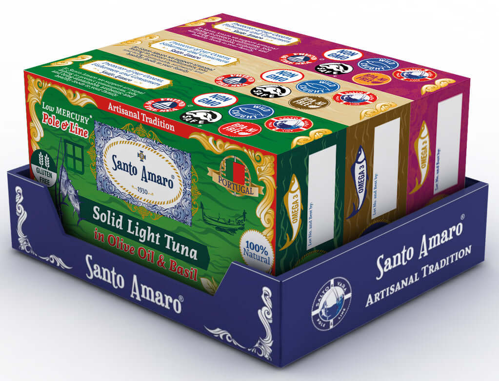 Santo Amaro Pole and Line Tuna Fillets Navigator Variety Pack Portuguese Canned Tuna Olive Oil 3 Flavors Best Tuna Portugal